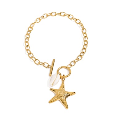 Starfish Stainless Steel  Gold Color Charm Bracelets h5 