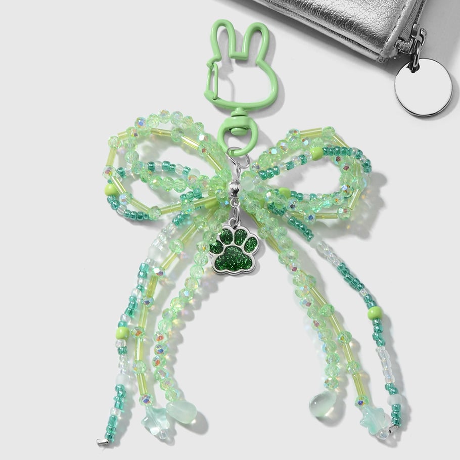 Sweet Beaded Bow Bag Charms Picture4