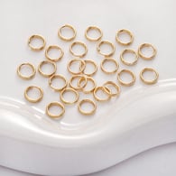 Double ring 0.6x6mm gold 10 pieces/pack Picture3