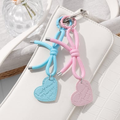 Leather Heart & Bow Knot Women's Bag Charms h5 Picture5