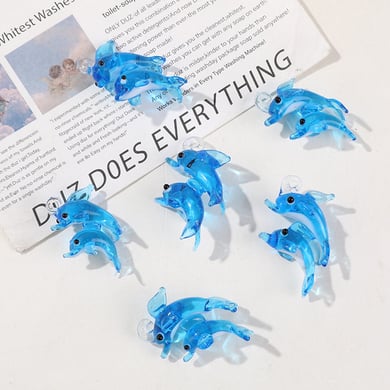 1 Piece Cute Dolphin Glass DIY Jewelry Beads h5 Picture4