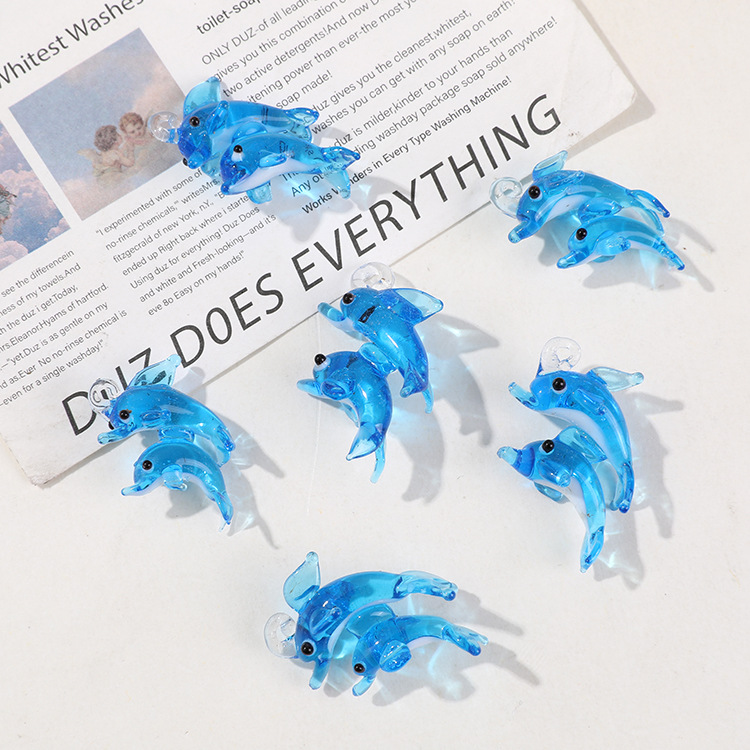 1 Piece Cute Dolphin Glass DIY Jewelry Beads Picture4
