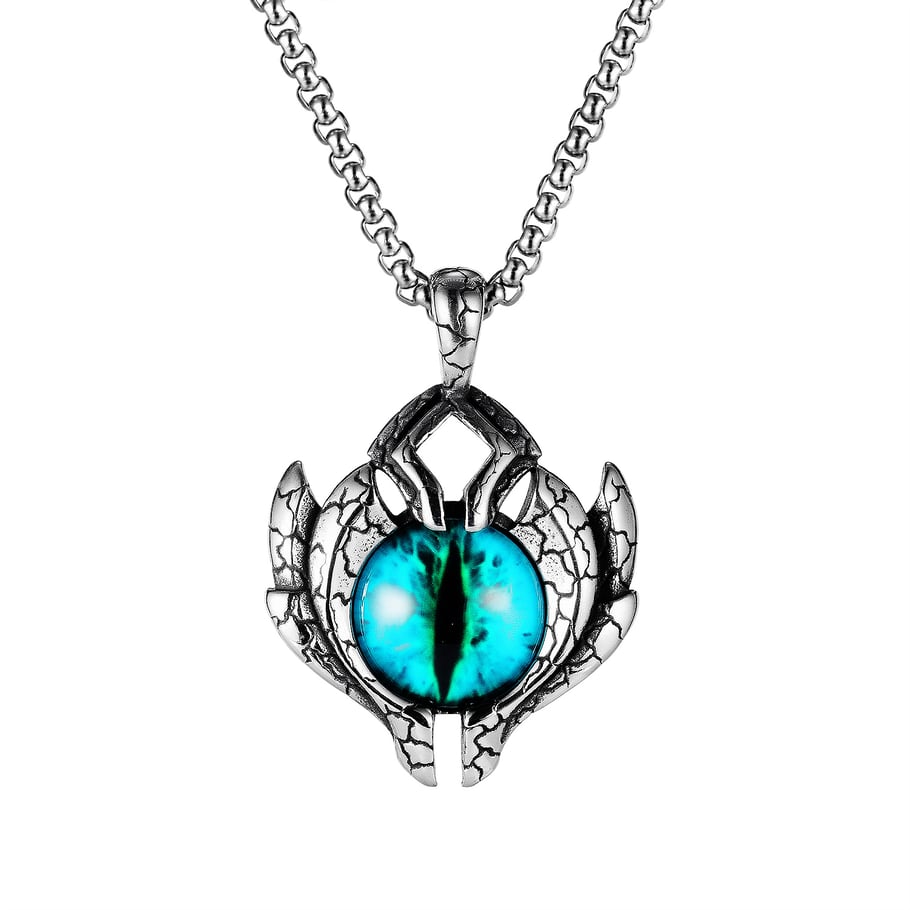 1 Piece Demon's Eye Stainless Steel Men's Necklaces 