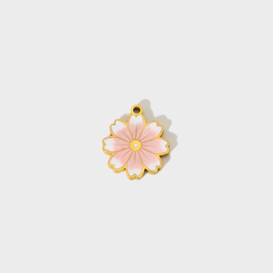 Cute Flower Mushroom DIY Stainless Steel Pendant Picture2