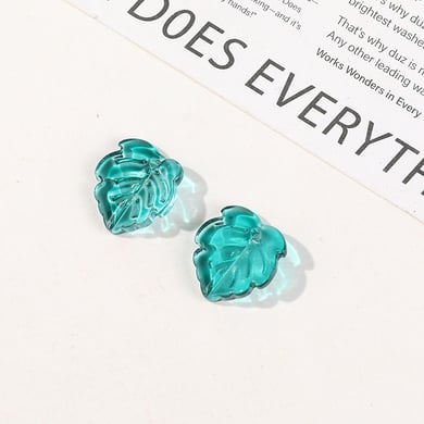 1 Piece Vivid Leaf Glass DIY Jewelry Beads h5 