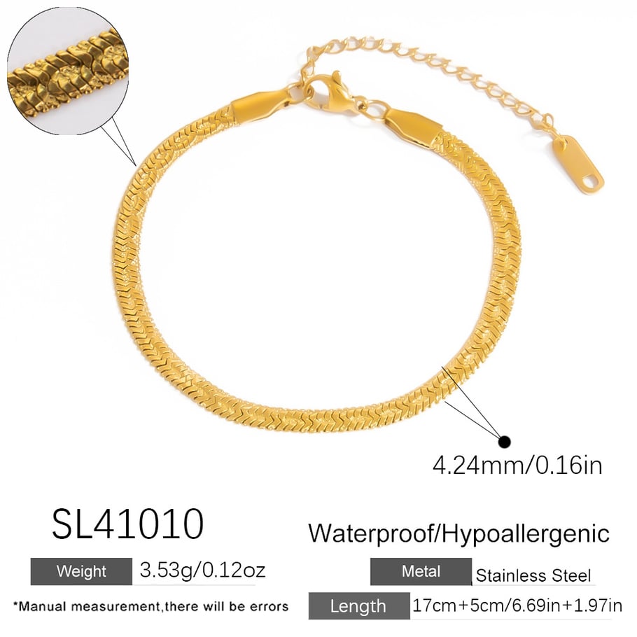 Ins Style Goldfarbene Kettenarmbänder 