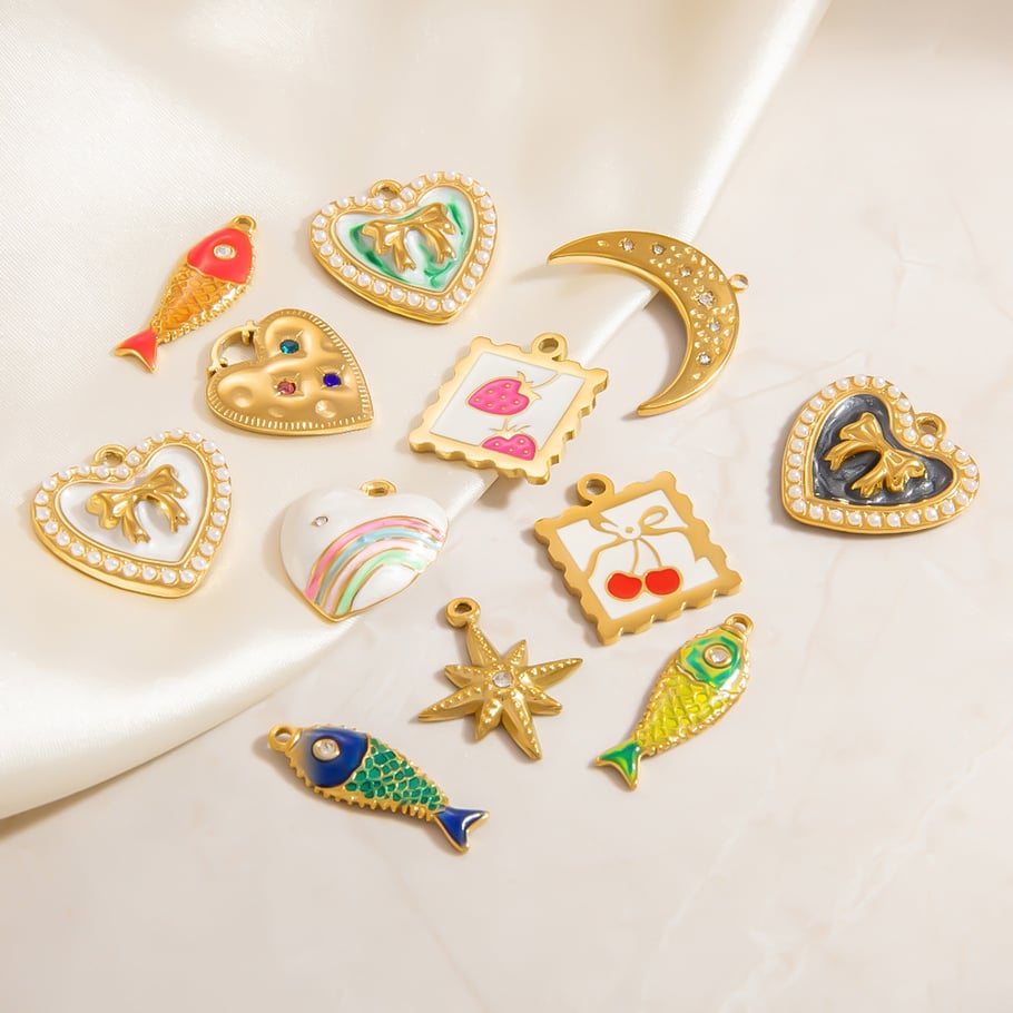 Vacation Style Stainless Steel  Gold Color DIY Pendants Picture4