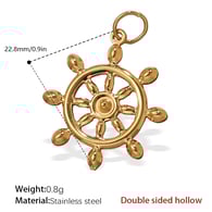 PJ236G Double-sided hollow gold pendant Picture4