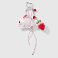 1 red strawberry rabbit keychain 