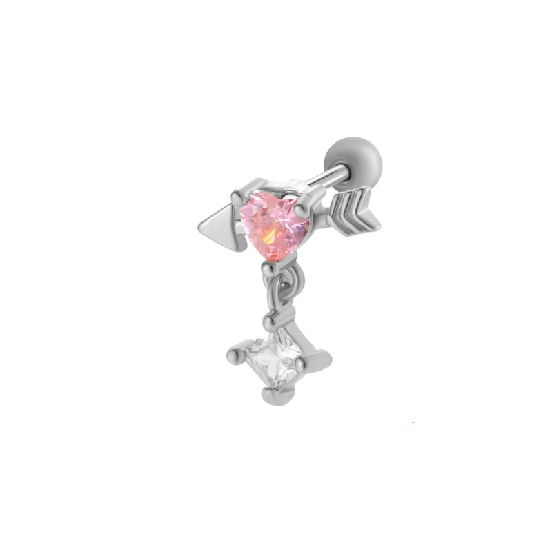 Kupfer Schmetterling Zirkon Piercings Ohrringe 