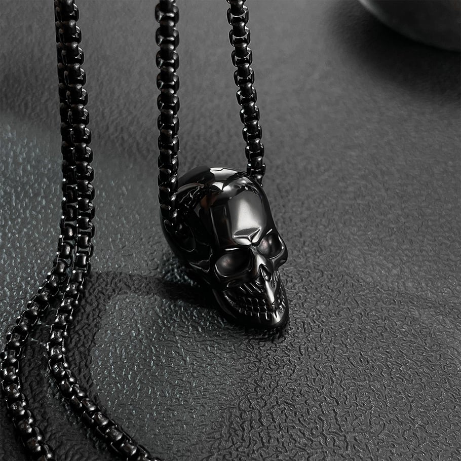 1 Piece Punk Skull Stainless Steel Men's Necklaces Picture5