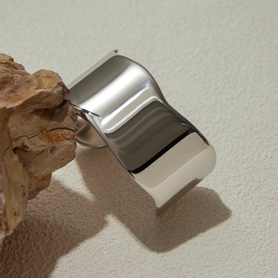 Solid Color Stainless Steel Cuff Bracelet Picture4