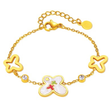 pulsera de cadena de acero inoxidable para mujer, de 1 pieza, con diseño geométrico diario,  h5 Imagen6