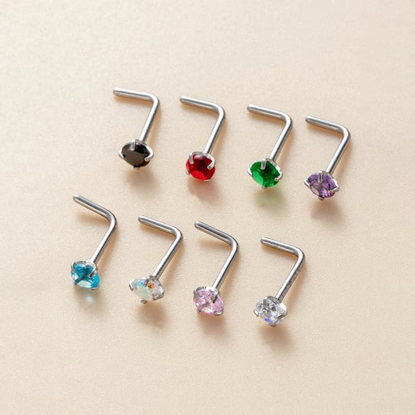 1 Piece Colorful Zircon Women's Nose Stud