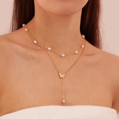 1 collar de cadena de acero inoxidable con borlas simples para mujer h5 Imagen4