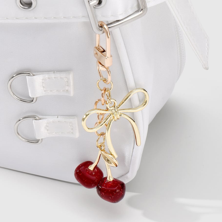 Sweet Bow Knot Cherry Bag Charms Picture5