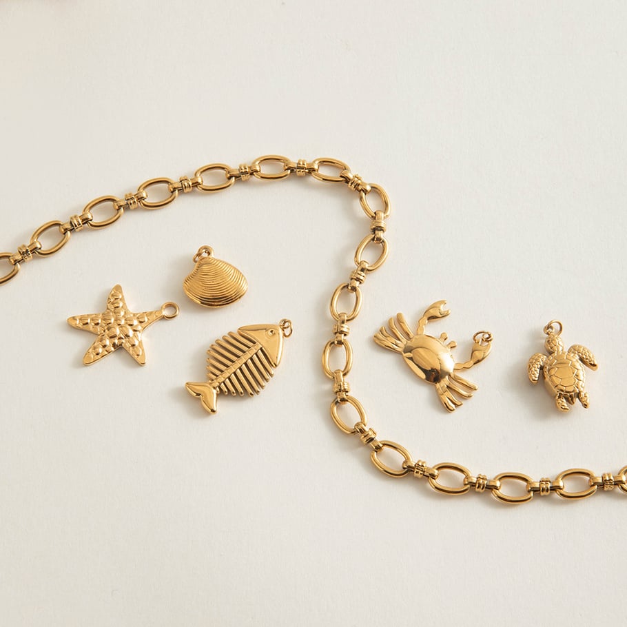 1 Piece Chain Stainless Steel Gold Color  Women's DIY Chain Necklaces Picture3