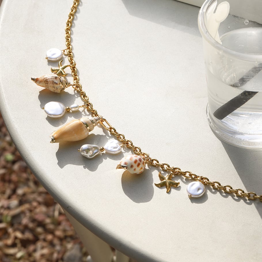Ins Style Stainless Steel Gold Color Shell Waist Chains Picture5