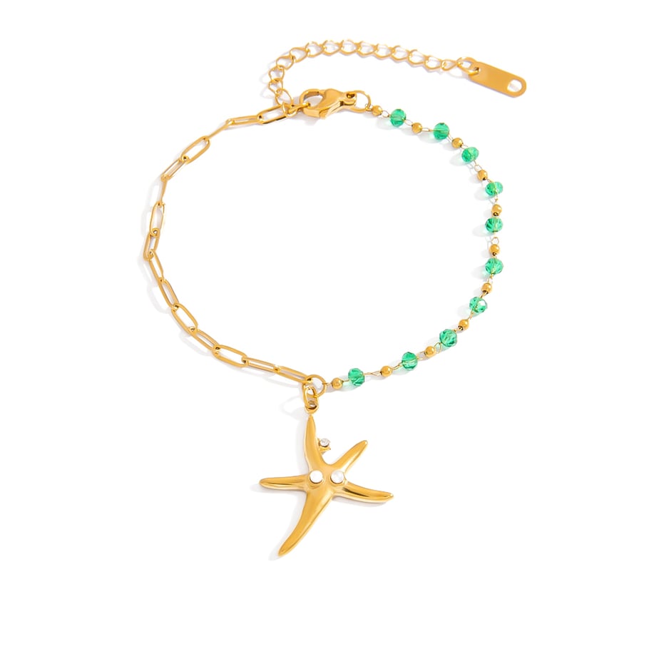 Oceanic Stainless Steel  Gold Color Charm Bracelets 