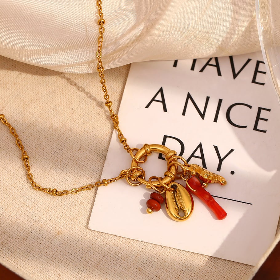1 Piece Simple Series Vacation Turtle Stainless Steel   Gold Color  Women's Pendant Necklaces Picture8