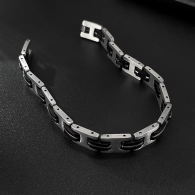 1 Piece Industrial Series Punk Geometric Stainless Steel Men's Bracelets h5 Picture7
