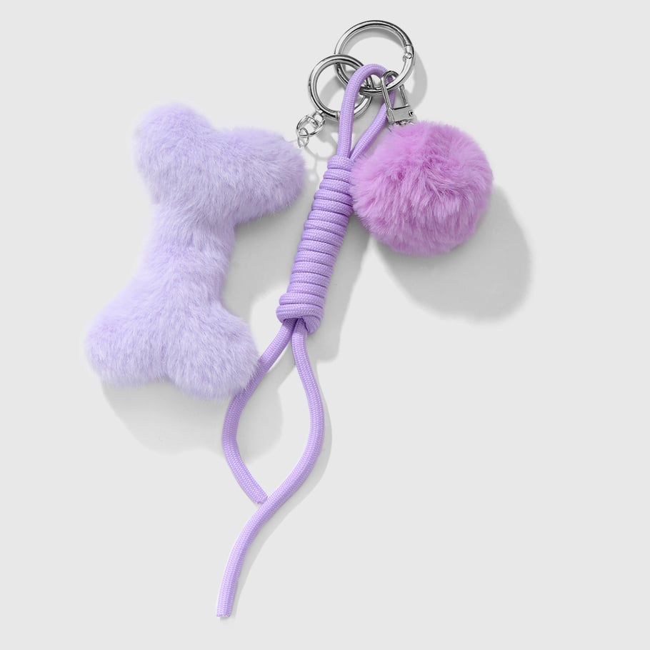 1 Piece Cute Plush Bone Bag Charms Picture8