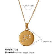 XL444WEG1 Aquarius gold necklace 