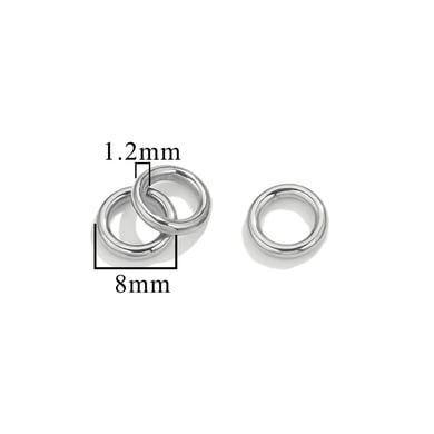 1 Piece DIY Classic Solid Color Annulus Stainless Steel Women's Pendants h5 
