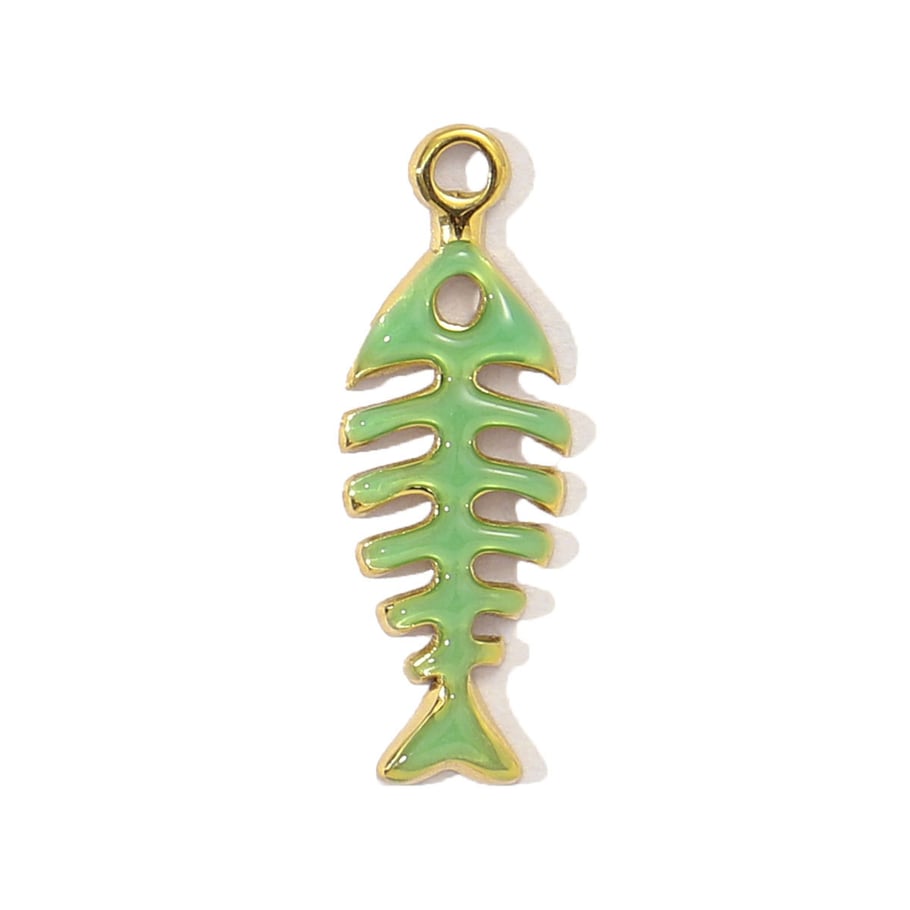 Vivid Tropical Fish Stainless Steel Gold Color Pendants Picture5