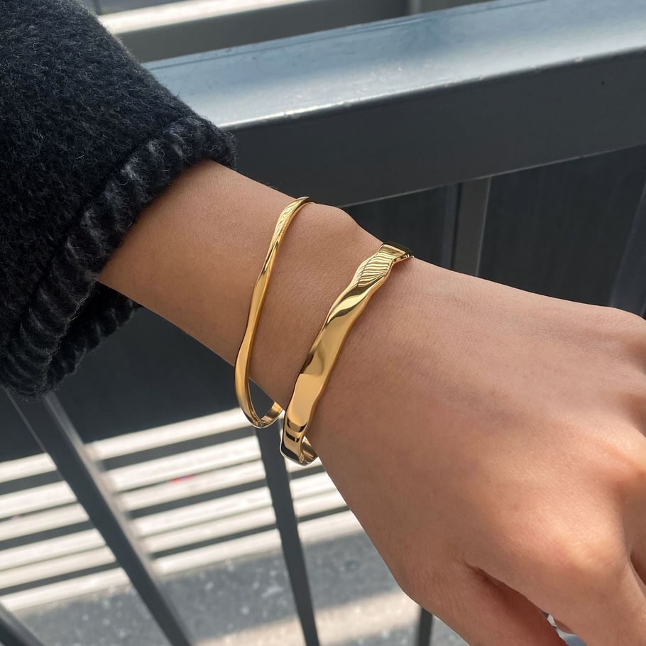1 Piece Simple Solid Color Stainless Steel Women's Bangles Picture4