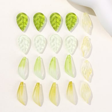 1 Piece Natural Leaf Glass DIY Jewelry Beads h5 Picture3