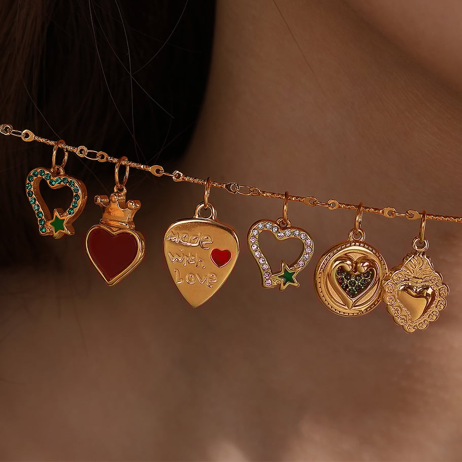 Daily Heart Stainless Steel Gold Color Pendants Picture4