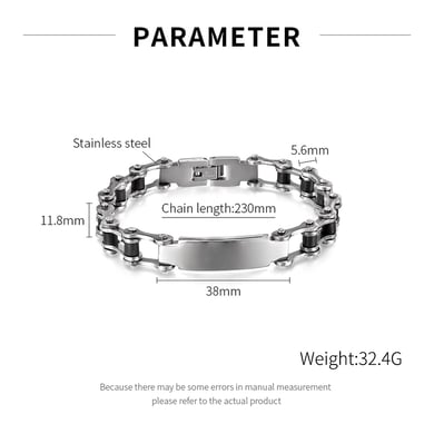 1 Stück Simple Series Punk Geometric Edelstahl Herrenarmbänder h5 Bild8