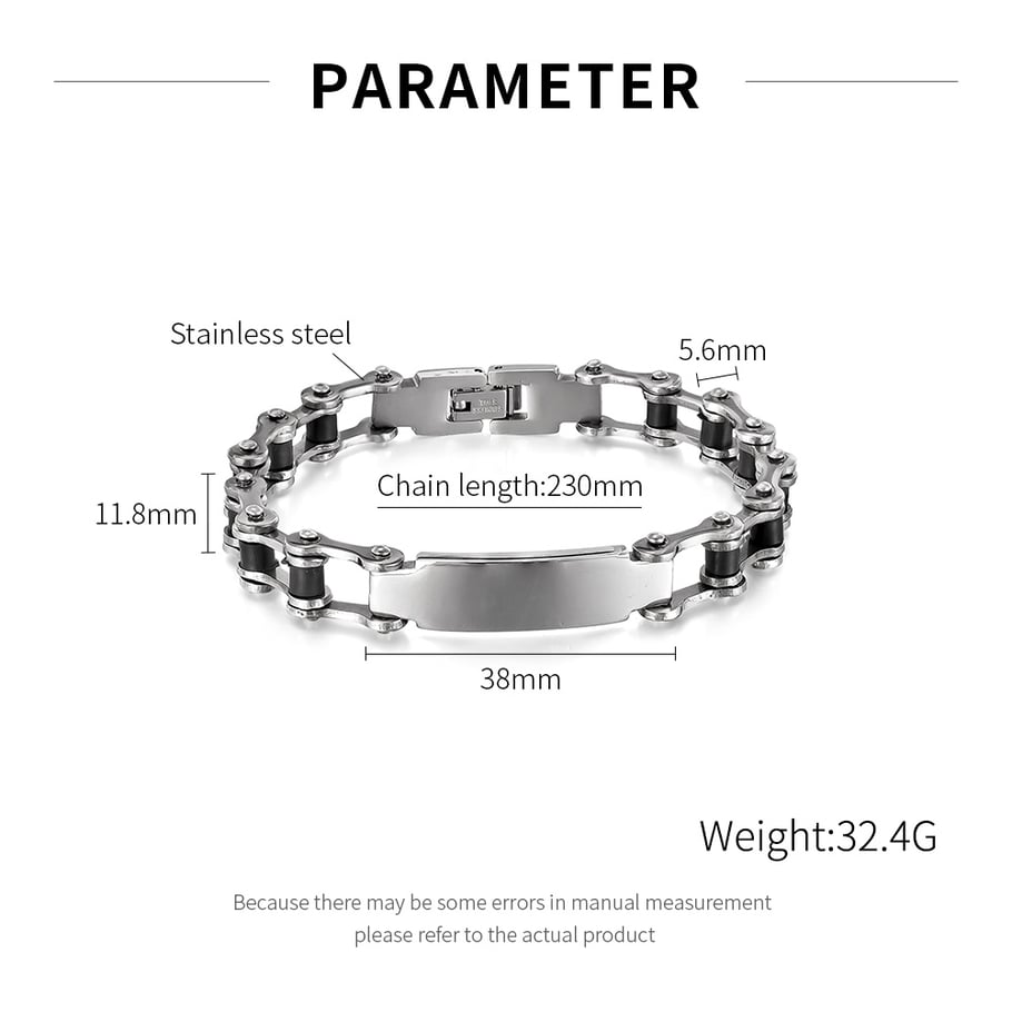 1 Stück Simple Series Punk Geometric Edelstahl Herrenarmbänder Bild8