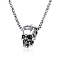 【1513】Steel color (Pendant + Matching Chain: Square Pearl Chain 3*55CM) 