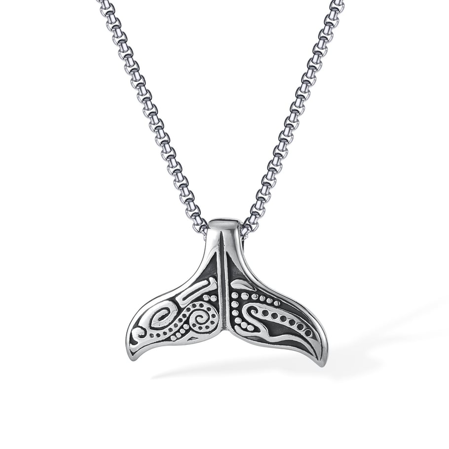 Chic Fishtail Stainless Steel Men's Pendant Necklaces Picture6