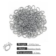 Steel color egg-shaped ring 0.7x4.5x6-steel color Picture6