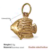 PJ221G Double-sided hollow gold pendant Picture19