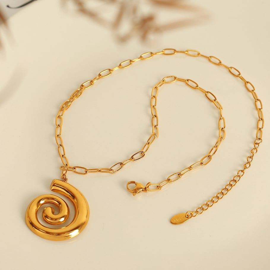 Vortex Stainless Steel Gold Color Earrings Set Picture3