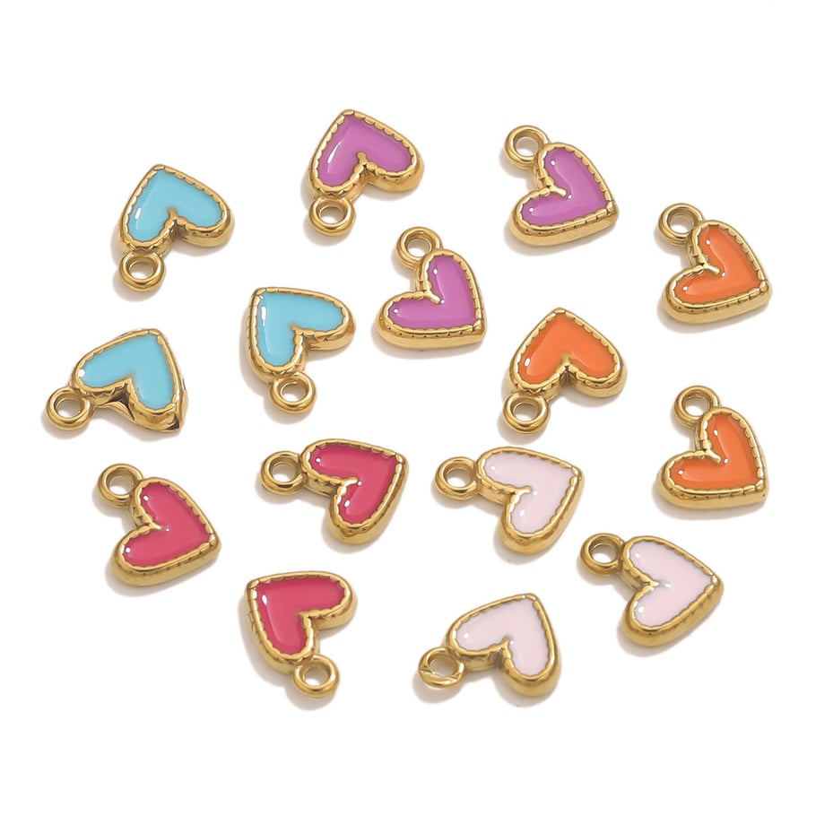 Sophisticated Series Colorful Heart Stainless Steel Women's Pendants Picture5