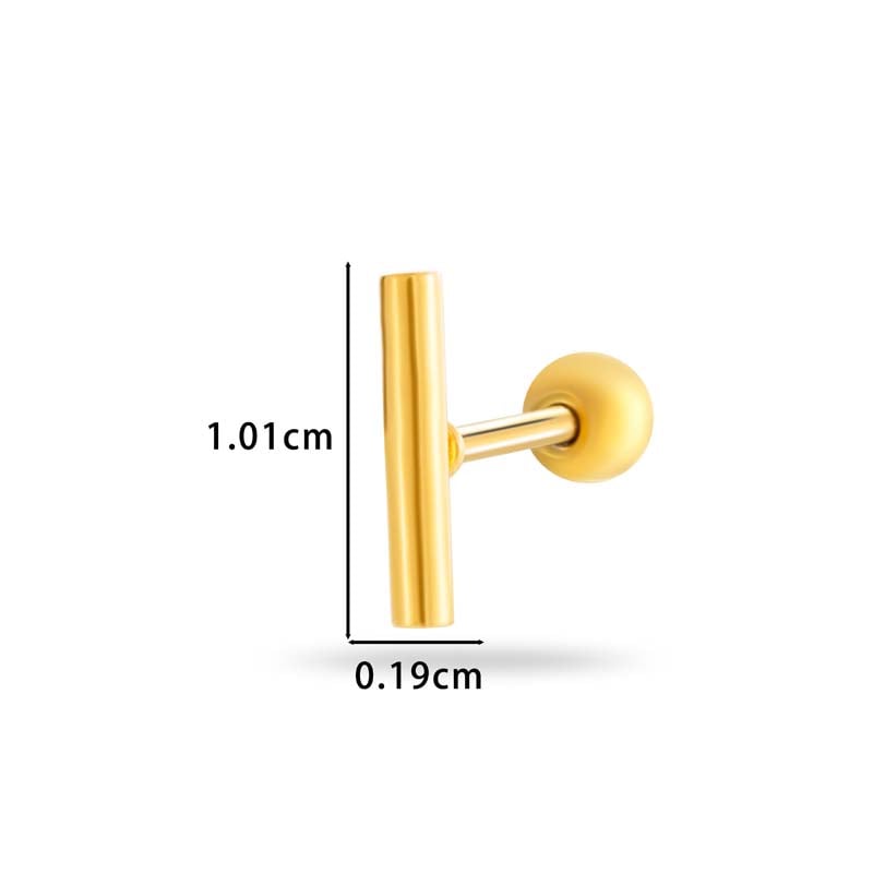 1 Piece Copper Zircon Piercings Earring Picture2