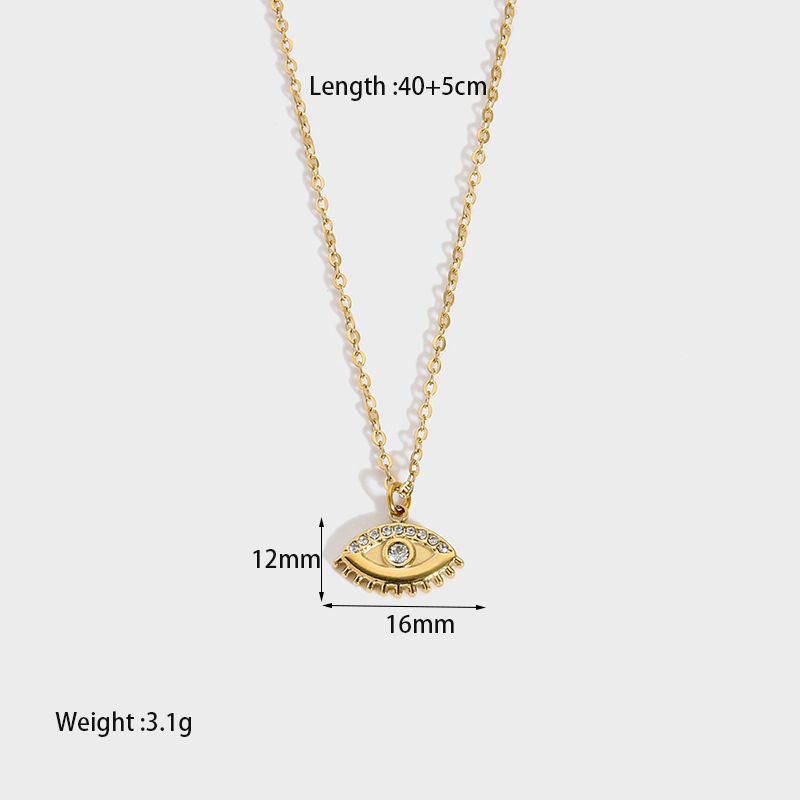 Moon Heart Irregular Gold Color Stainless Steel Pendant  Necklace 