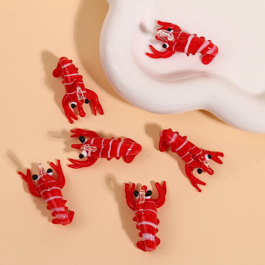 1 Piece Vivid Lobster Glass DIY Jewelry Pendant Picture4