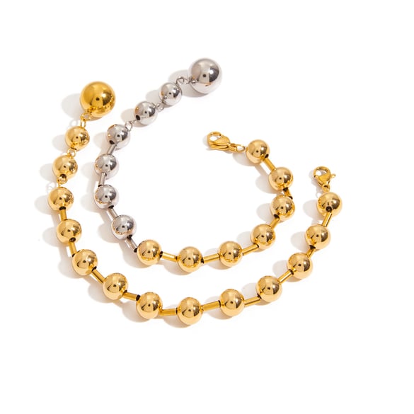 Ins Style Beads Edelstahl Goldfarbene Armbänder