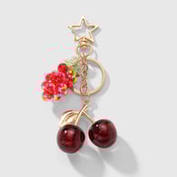 1 red cherry keychain 