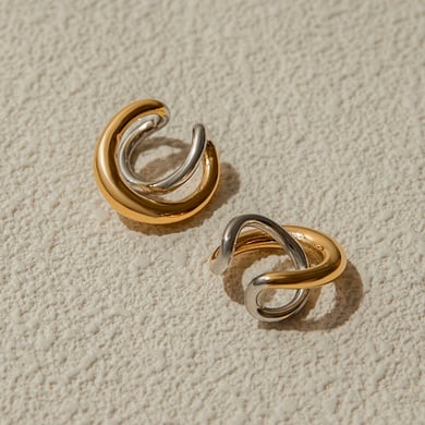 Stainless Steel Mixed Color Ear Cuffs h5 Picture2