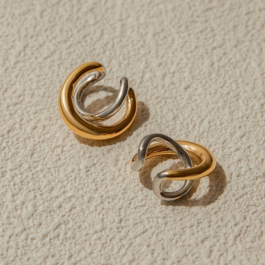 Stainless Steel Mixed Color Ear Cuffs Picture2