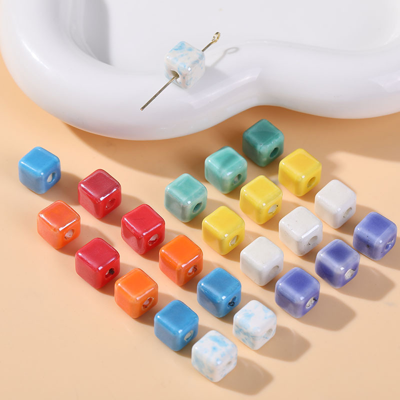 1 Piece Cubic Ceramics DIY Jewelry Beads Picture3