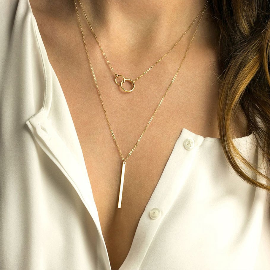 Simple Versatile Stackable Double - layer Collarbone Women's Necklaces Picture5