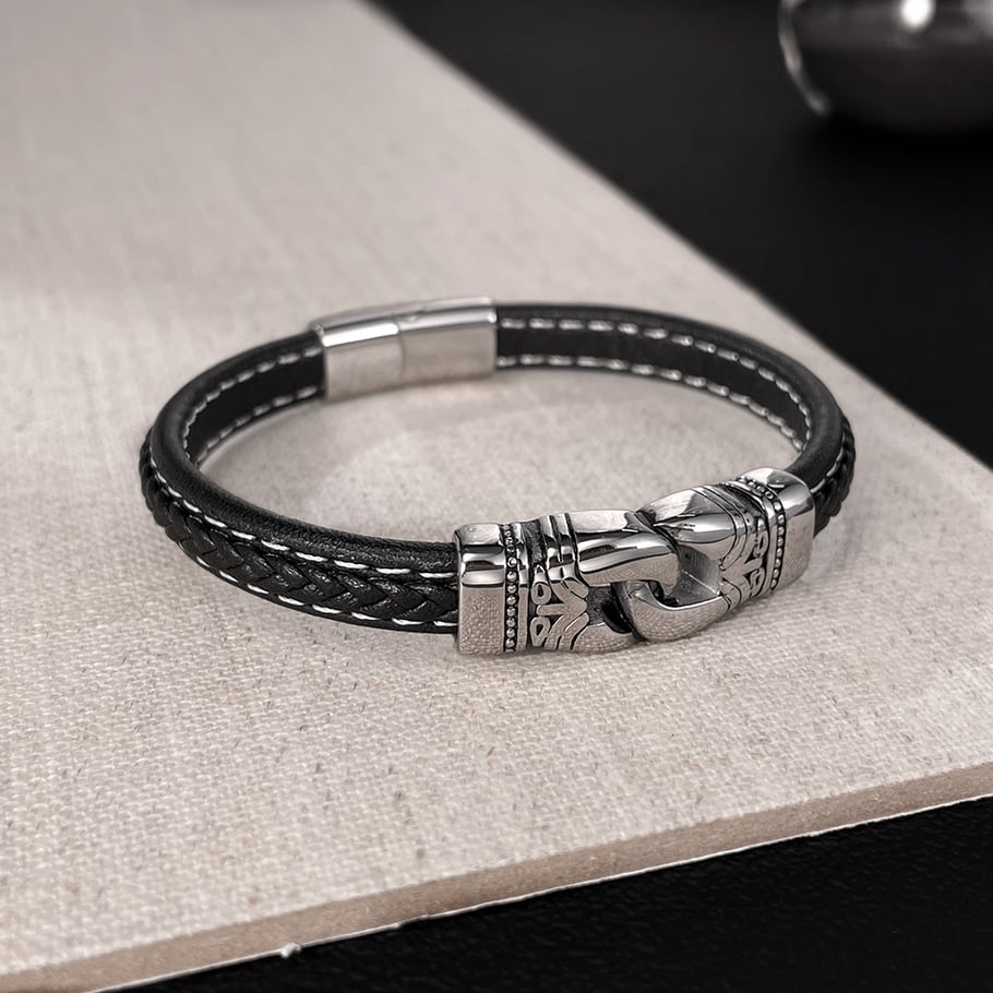 1 Piece Industrial Geometric Stainless Steel Men's Bracelets Picture4